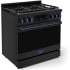 Thor Kitchen Gordon Ramsay Collection RSG36BBLU - 36 Inch Professional Gas Range in Angled View