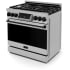 Thor Kitchen Gordon Ramsay Collection RSG36BLK - 36 Inch Professional Gas Range in Angled View