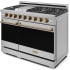 Thor Kitchen Gordon Ramsay Collection RSG48EBRZ - 48 Inch Professional Gas Range in Angled View