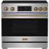 Thor Kitchen Gordon Ramsay Collection Professional RSI36BRZ - 36 Inch Professional Induction Range with Tilt Panel Touch Control