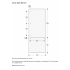 Gaggenau RVA421720 - Dark Stainless Steel Door Panel in Dimension Guide View