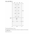 Gaggenau RVA421922 - Dark Brushed Stainless Steel Door Panel in Dimension Guide View