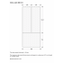 Gaggenau RVA428922 - Dark Brushed Stainless Steel Door Panel in Dimension Guide View