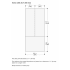 Gaggenau RVA428922 - Dark Brushed Stainless Steel Door Panel in Dimension Guide View