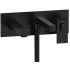 Rohl Kubik TUS21BK - Kubik Wall Mount Tub Filler Trim with Hand Shower in Black