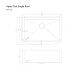 ZLINE SAS30 - 30 Inch Single Basin Sink Dimensions