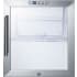 Summit SCR215LCSS - 17" Commercially Approved Compact Refrigerator with Glass Door, Professional Handle, and Door Lock