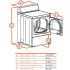 Speed Queen SDGMNRGS113TW01 - Unit Dimensions