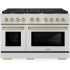 ZLINE Autograph Edition SDRZ48CB - 48 Inch Pro-Style Double Oven Dual Fuel Range