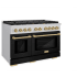 ZLINE Autograph Edition SDRZBLM48CB - 48 Inch Pro-Style Double Oven Dual Fuel Range Champagne Bronze Accents