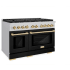 ZLINE Autograph Edition SDRZBLM48G - 48 Inch Pro-Style Double Oven Dual Fuel Range Black Matte Doors