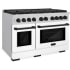 ZLINE Autograph Edition SDRZWM48MB - 48 Inch Pro-Style Double Oven Dual Fuel Range White Matte Doors