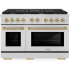 ZLINE Autograph Edition SGRZ48CB - 48 Inch Freestanding Gas Range