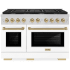 ZLINE Autograph Edition SGRZWM48CB - 48 Inch Freestanding Gas Range in Front View