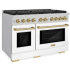 ZLINE Autograph Edition SGRZWM48CB - 48 Inch Freestanding Gas Range in Angled View