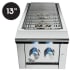 XO XOGSIDEBURNL - 13 Inch Liquid Propane Double Side Burner with Twin Burner Design