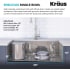 Kraus KWU1103210075MB - 32 Inch Undermount Workstation Single Bowl Stainless Steel Kitchen Sink Spacious Single Bowl