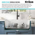 Kraus Bellucci™ KGUW133WH10075MB - 33 Inch Single Bowl Granite Undermount Kitchen Sink Spacious Single Bowl