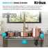 Kraus KWT3103355 - 33 Inch Dual Mount Workstation Spacious Single Bowl