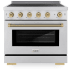 ZLINE Autograph Edition SINRZ36KCB - 36 Inch Freestanding Paramount Induction Range
