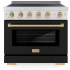ZLINE Autograph Edition SINRZBLM36CB - 36 Inch Freestanding Paramount Induction Range