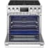 SKS SKSDR360S - 36-inch Dual-Fuel Pro Range with Six Burners