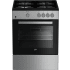 Beko SLGR24410SS - Slide-In Gas Range, 2.51 cu. ft., 4 burners, 10,000 BTU burner, Cast Iron Continuous Support, Stainless Steel