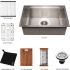 ZLINE SLS27 - 27 Inch Garmisch Undermount Single Bowl Kitchen Sink with Bottom Grid and Accessories