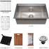 ZLINE SLS27S - 27 Inch Garmisch Undermount Single Bowl Kitchen Sink with Bottom Grid and Accessories