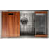 ZLINE SLS30 - 30 in. Garmisch Undermount Single Bowl Kitchen Sink with Bottom Grid and Accessories