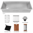 ZLINE SLS43 - Garmisch Undermount Single Bowl Kitchen Sink with Bottom Grid and Accessories