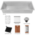 ZLINE SLS43S - Garmisch Undermount Single Bowl Kitchen Sink with Bottom Grid and Accessories
