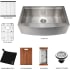 ZLINE SLSAP33 - Moritz 33 Inch Farmhouse Apron Mount Single Bowl Stainless Steel Kitchen Sink with Accessories