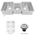 ZLINE SLT45 - Breckenridge 45 Inch Undermount Triple Bowl Stainless Steel Kitchen Sink with Accessories