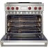 Wolf M Series DF36450GSP - 36 Inch Dual Fuel Range - 4 Burners and Infrared Griddle
