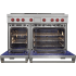 Wolf M Series DF48450CGSP - 48 Inch Dual Fuel Range - 4 Burners, Infrared Charbroiler and Infrared Griddle