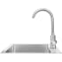 Bull 12516 - Hot and Cold-Water Solid Stainless-Steel Swivel Faucet