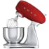 Smeg 50's Retro Design SMF01RDUS - Angle View with Wire Whisk