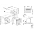 Smeg Classic Design SOU2304TX - 24 Inch Single Convection Electric Wall Oven in Dimensions Guide View
