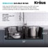 Kraus KGD433B10075MB - 33 Inch Dual Mount Double Bowl Granite Kitchen Sink Spacious Double Bowl