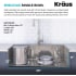 Kraus KWT3103010075MB - 30 Inch Kore™ Drop-In Workstation Single Bowl Kitchen Sink Spacious Single Bowl