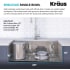 Kraus KWU1102710075MB - 27 Inch Undermount Workstation Single Bowl Stainless Steel Kitchen Sink Spacious Single Bowl