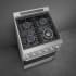 Smeg Professional Series SPR24UGGX - 24 Inch Freestanding Gas Range