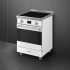 Smeg Professional Series SPR24UIMMW - 24 Inch Freestanding Induction Range in Angled View