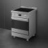 Smeg Professional Series SPR24UIMX - 24 Inch Freestanding Induction Range in Angled View