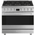 Smeg Professional Series SPR36UGMX - 36 Inch SS Freestanding Dual Fuel Range