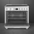 Smeg Professional Series SPR36UIMMW - 36 Inch Freestanding Induction Range in Opened View