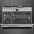 Smeg SPR48UGMX - 48 Inch Freestanding Dual Fuel Range in Opened View