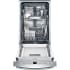 Bosch 800 Series SPX68U55UC - Even at a slim 18 inches wide, 10 place settings can fit in the lower rack, the adjustable upper rack, and the additional third rack for cooking utensils and silverware.