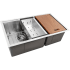 Nantucket Sinks Pro Series SRPS3219OS16 - 32 Inch Double Bowl Undermount Stainless Steel Kitchen Sink